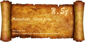 Maschat Szorina névjegykártya